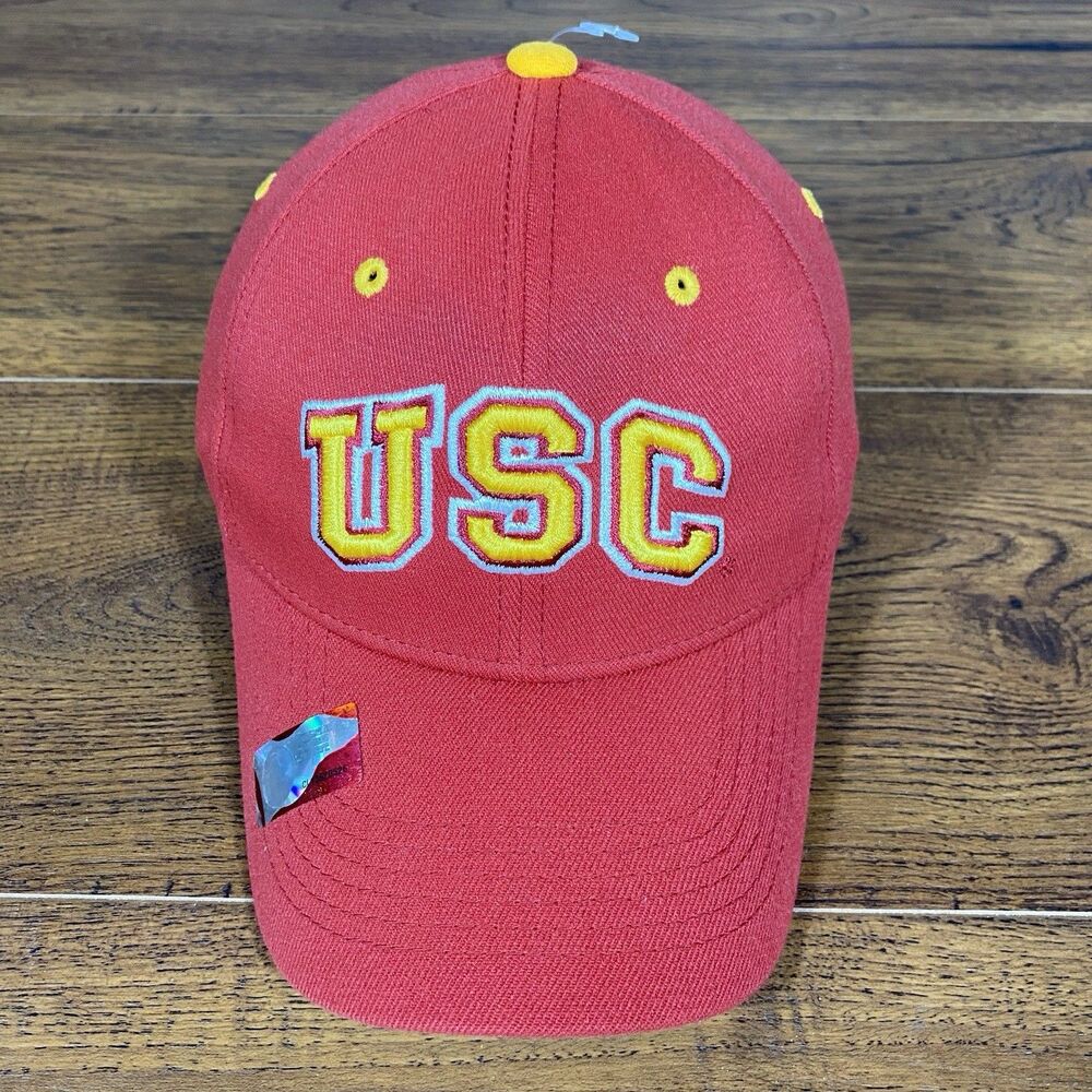 Vintage USC Trojans Hat‎ Cap Top of the World One Size Fitted Red Embroidered